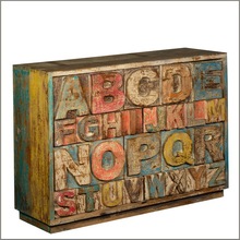 Reclaimed wood ABCD sideboard
