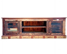 Reclaimed wooden TV cabinet