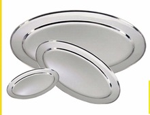 Stainless steel oval platter