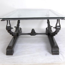 Cast Iron Table With Glass Top