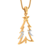 Gold Christmas tree pendant