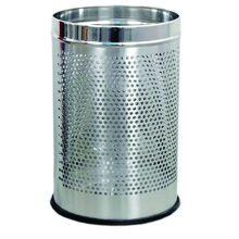 Stainless Steel Perforated Open Dustbin, for Office, Feature : Eco-Friendly
