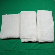 Sandex Corp Rectangle 100% Cotton Towel Sets, For Home Hotel Spa Ect, Pattern : Yarn Dyed