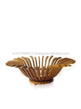 Wooden Fruit Basket in Lotus Shape