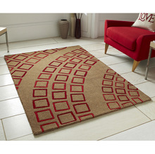 abstract design hand tufted wool carpet