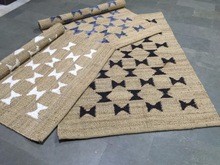 Customised jute hemp flatweave rugs, Technics : Hand Woven