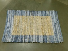 Denim Hemp Rug, for Bathroom, Beach, Camping, Door, Floor, Kitchen, Outdoor, Home, Hotel, Picnic