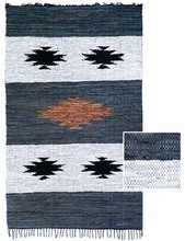 genuine handmade leather rug