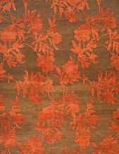 Hand Knotted Floral Wool Silk Rugs Carpets