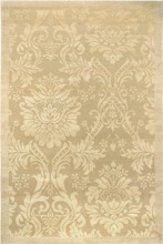 hand knotted wool silk carpet