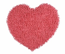 heart shape cotton shaggy washable carpet