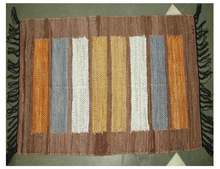  leather flatweave rug, Technics : Woven