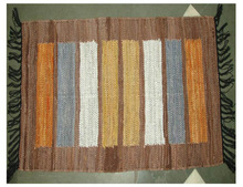 Leather Flatweave Rug, Technics : Woven