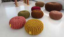 rope pouf knitted pouf