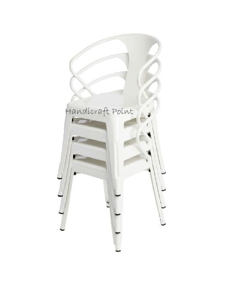 Polished Iron Indusrial Stackable Dinning Chair, for Hotel, Restaurant, Pattern : Plain