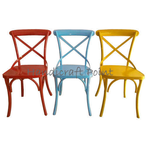 Indusrial X Back Restaurant Chair, for Cafe, Hotel, Canteen