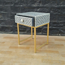 bone inlay side table