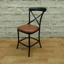 Industrial Style Cross Back Chair