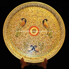 Antique Marble Painting Handicraft Plate, Color : Customized Color