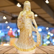  Marble Rajasthani Woman Lady Statue, Style : Natural