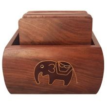 Square Wooden Tea Coaster