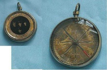 Antique Brass Pocket Compass,