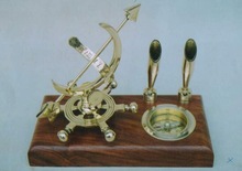 Armillary Sphere Sundial Compass Pen Holder,