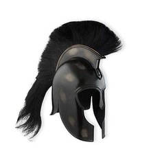 Black Troy Plume Helmet