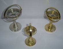 Brass Gimbaled Compass, for Home Decoration