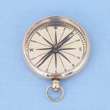 Brass Push Button Compass