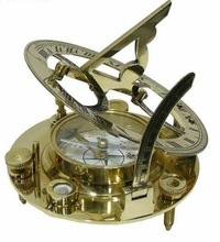 Classical Brass Sundial Compass