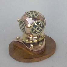 Copper 4 inch Mini Decorative Diving Helmet
