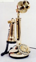Decorative Candlestick Brass Desk Telephone, Style : Nautical