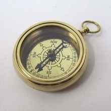 , Nautical Antique Brass Ship Compass