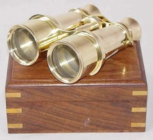 Nautical Brass Binocular in Wood Box