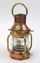 Nautical Ship Lantern, Copper Anchor Marine Ship Lamp,