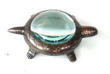 Tortoise desktop Antique Brass magnifying glass