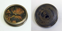 SAISHWARI Zodiac Brass Directional Compass,, for Home Decoration