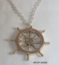 Brass Copper Ship Wheel Pendant Charm, Occasion : Anniversary, Gift, Party