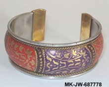 Brass Enamel Jewelry Handcuff