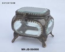 Handmade Glass Jewelry Box With Legs