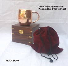 Moscow Mule Copper Mug With Wooden Gift Box