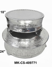 Round Cake Stand With Nickel Finish, Feature : Stocked