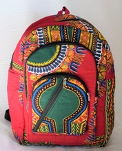 African backpack school bag