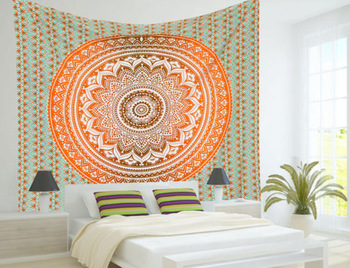 100% Cotton Bohemian Mandala Tapestry, Technics : Handmade