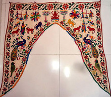 Indian Hand Vintage Embroidered Door Hanging Cotton