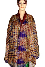 Reversible Handmade Re-cycled Silk Scarf, Color : Multi Colors