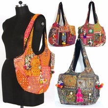 Chandel textile Cotton Fabric Shoulder Banjara bag, Color : multi