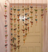 Vintage Handmade Wall Hangings Pair Latkan