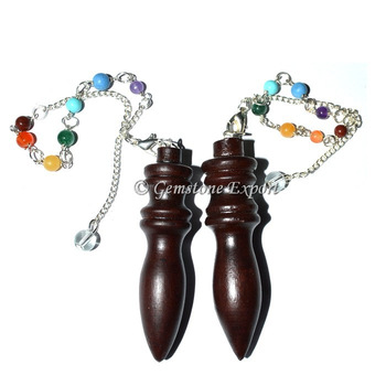 Egyptian RoseWood With Chakra Chain Pendulum